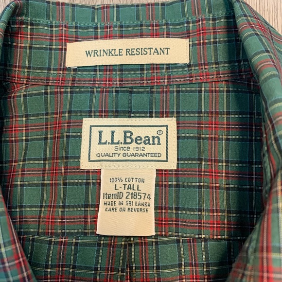 LL Bean Mens Long Sleeve plaid button down Large - Picture 2 of 5
